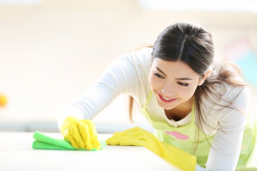 Different types of hard flooring showcased in a clean home