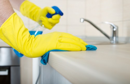 Customer service representative scheduling a cleaning appointment