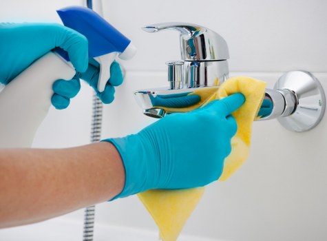 Clean and well-maintained home gutters